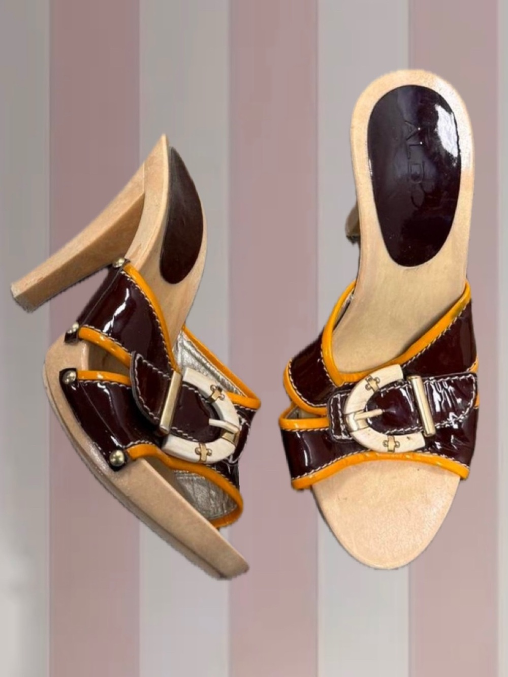 ALDO Vintage Y2K Made in Italy Wooden Heels
